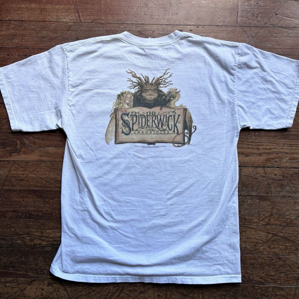 Super Rare 2003 Spiderwick Chronicles Book Promotion T-Shirt Size Large White